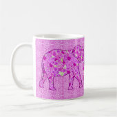 Blume Elefant - Orchid und Magenta Kaffeetasse (Links)