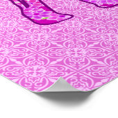 Blume Elefant - Orchid und Magenta Poster (Ecke)