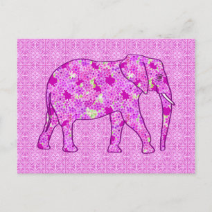 Blume Elefant - Orchid und Magenta Postkarte