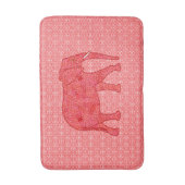 Blume Elefant - tiefrot und korallenrot Badematte (Vorderseite Vertikal)