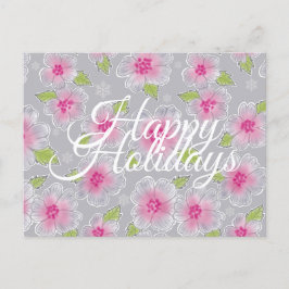 Blume Elegance Happy Holidays Card Feiertagspostkarte