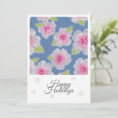 Blume Elegance Happy Holidays Geburtstagkarte Feiertagskarte (Stehend Vorderseite)