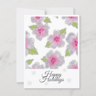 Blume Elegance Happy Holidays Geburtstagkarte Postkarte