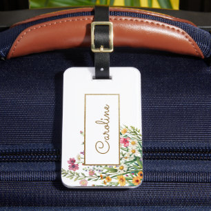 Blume Elegant Personalisiert Gepäckanhänger