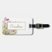 Blume Elegant Personalisiert Gepäckanhänger (Vorderseite horizontal)