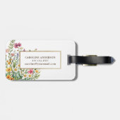 Blume Elegant Personalisiert Gepäckanhänger (Rückseite horizontal)