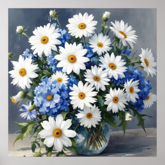 Blume Elegant Täglich Wasserfarben Poster (Vorne)