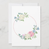 Blume Elegantes Calligraph Foto Hochzeit Einladung (Rückseite)