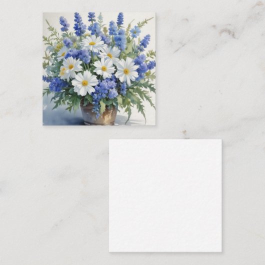 Blume Elegantes Wasser Begleitkarte (Vorne/Hinten)