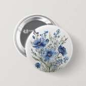 Blume Elegantes Wasser Button (Vorne & Hinten)