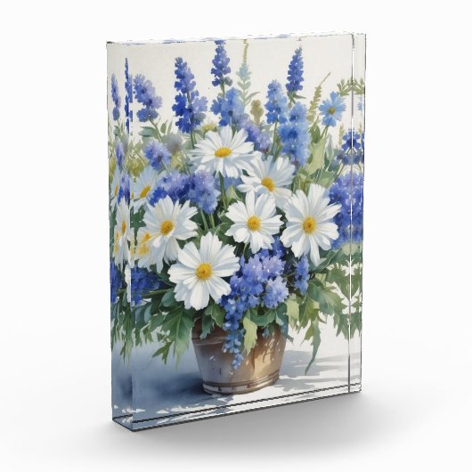 Blume Elegantes Wasser Fotoblock (Links)