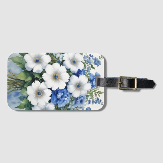 Blume Elegantes Wasser Gepäckanhänger (Vorderseite (Horizontal))