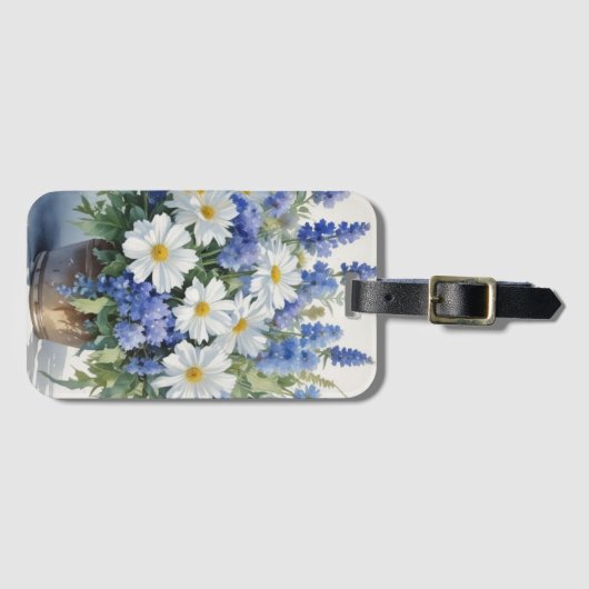 Blume Elegantes Wasser Gepäckanhänger (Vorderseite (Horizontal))