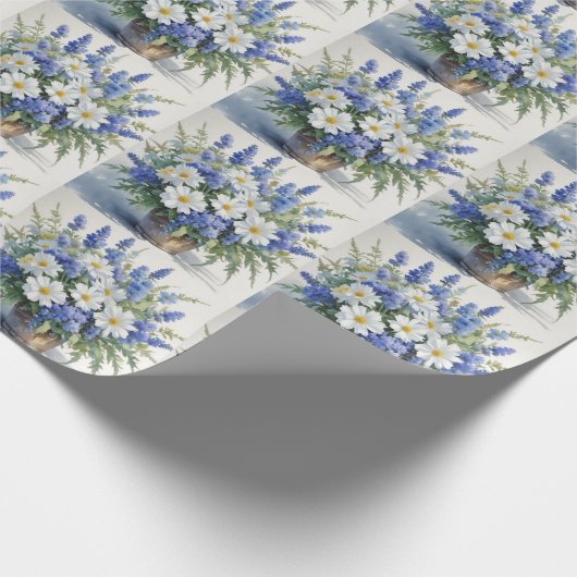 Blume Elegantes Wasser Geschenkpapier (Ecke)