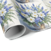 Blume Elegantes Wasser Geschenkpapier (Rolleneckpunkt)