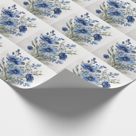 Blume Elegantes Wasser Geschenkpapier (Ecke)