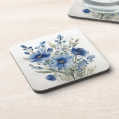 Blume Elegantes Wasser Getränkeuntersetzer (Linke Seite)