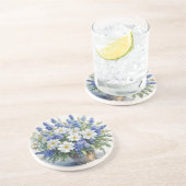 Blume Elegantes Wasser Getränkeuntersetzer (Seite)