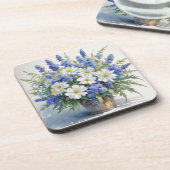 Blume Elegantes Wasser Getränkeuntersetzer (Linke Seite)