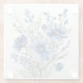 Blume Elegantes Wasser Glasuntersetzer (Rückseite)