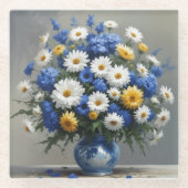 Blume Elegantes Wasser Glasuntersetzer (Vorderseite)