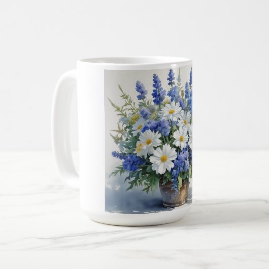 Blume Elegantes Wasser Kaffeetasse (Vorderseite Links)