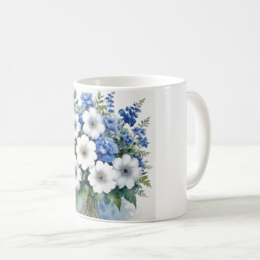 Blume Elegantes Wasser Kaffeetasse (VorderseiteRechts)