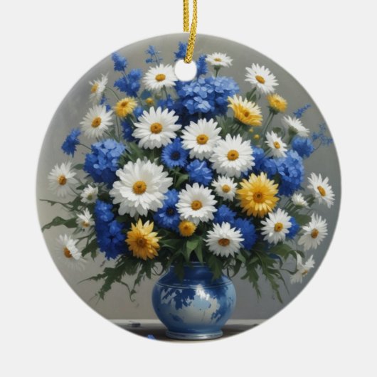 Blume Elegantes Wasser Keramik Ornament (Vorne)