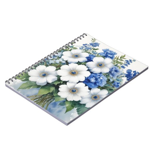 Blume Elegantes Wasser Notizblock (Linke Seite)