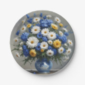 Blume Elegantes Wasser Pappteller (Vorderseite)