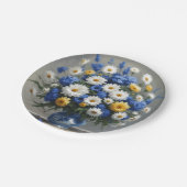 Blume Elegantes Wasser Pappteller (Schrägansicht)