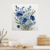 Blume Elegantes Wasser Poster (Küche)