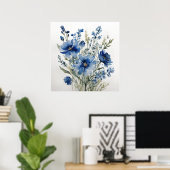 Blume Elegantes Wasser Poster (Heimbüro)