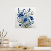 Blume Elegantes Wasser Poster (Küche)