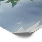 Blume Elegantes Wasser Poster (Ecke)