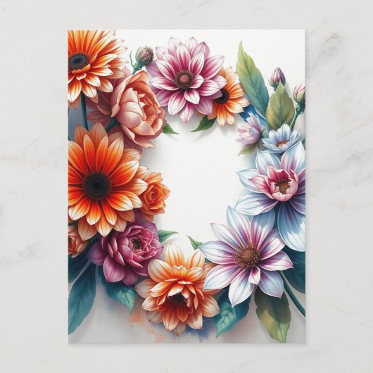 Blume Elegantes Wasser Postkarte (Vorderseite)