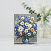 Blume Elegantes Wasser Postkarte (Stehend Vorderseite)