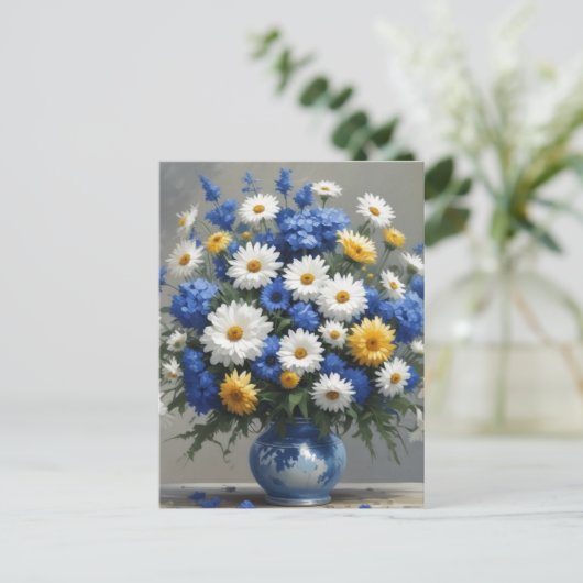 Blume Elegantes Wasser Postkarte (Stehend Vorderseite)