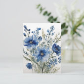 Blume Elegantes Wasser Postkarte (Stehend Vorderseite)