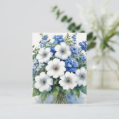 Blume Elegantes Wasser Postkarte (Stehend Vorderseite)
