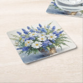 Blume Elegantes Wasser Rechteckiger Pappuntersetzer (angewinkelt)