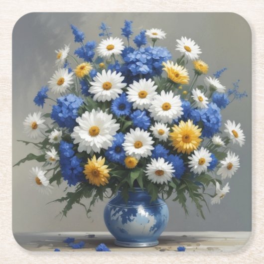 Blume Elegantes Wasser Rechteckiger Pappuntersetzer (Vorderseite)