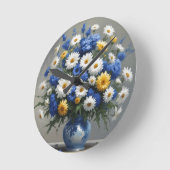 Blume Elegantes Wasser Runde Wanduhr (Winkel)