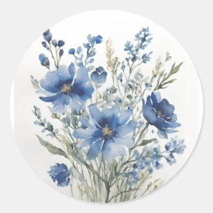 Blume Elegantes Wasser Runder Aufkleber