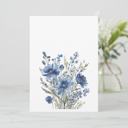 Blume Elegantes Wasser Save The Date (Stehend Vorderseite)