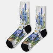 Blume Elegantes Wasser Socken (Linkes Detail)