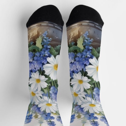 Blume Elegantes Wasser Socken (Oben)