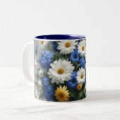 Blume Elegantes Wasser Zweifarbige Tasse (Vorderseite Links)