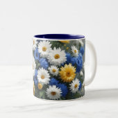 Blume Elegantes Wasser Zweifarbige Tasse (VorderseiteRechts)