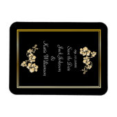 Blume-Element mit Goldgrenzen Magnet (Horizontal)